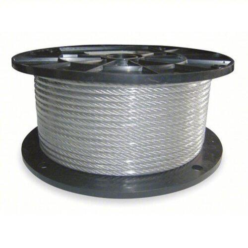 DESCRIPTION: (1) GALVANIZED STEEL WIRE ROPE BRAND/MODEL: DAYTON 2TAE9 INFORMATION: 7X19 SIZE: 3/16" DIA 500 FT RETAIL$: 203.6 QTY: 1