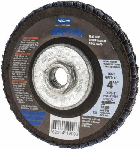 DESCRIPTION: (5) 60 GRIT FLAP DISC BRAND/MODEL: NORTON 45451259 INFORMATION: TYPE 29 SIZE: 4-1/2" DIA RETAIL$: 42.25 QTY: 5