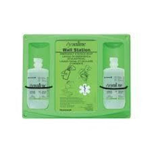 DESCRIPTION: (1) WALL MOUNTED EYEWASH STATION BRAND/MODEL: HONEYWELL EYESALINE SIZE: 2- 32oz RETAIL$: 77.49 QTY: 1