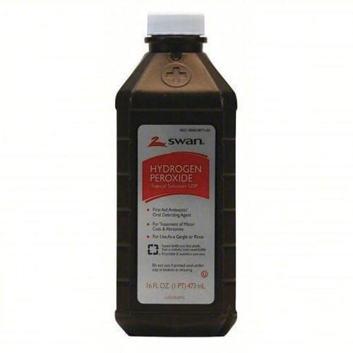 DESCRIPTION: (12) HYDROGEN PEROXIDE BRAND/MODEL: SWAN 30869470610 SIZE: 16 OZ RETAIL$: 60.12 QTY: 12