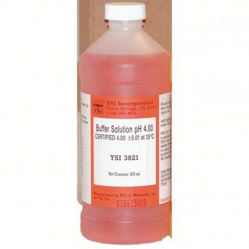 DESCRIPTION: (6) PH 4.00 BUFFER SOLUTION BRAND/MODEL: YSI 3821 SIZE: 475mL RETAIL$: 170.07 QTY: 6