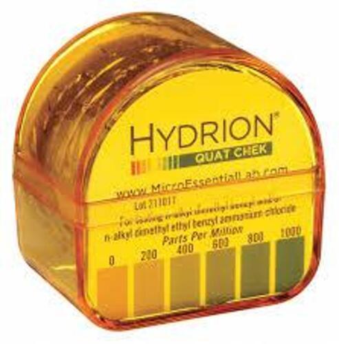 DESCRIPTION: (8) QUATERNARY AMMONIUM TEST STRIOS BRAND/MODEL: HYDRION QKR-1000 SIZE: 2000 RETAIL$: 384.98 QTY: 8