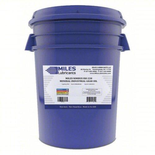 DESCRIPTION: (1) ISO GRADE 220 GEAR OIL BRAND/MODEL: MILES 49CL40 SIZE: 5 GAL RETAIL$: 169.75 QTY: 1