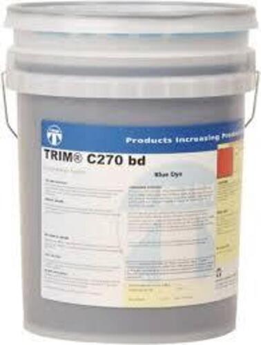 DESCRIPTION: (1) HIGH PERFORMANCE SYTHETIC CUTTING FLUID BRAND/MODEL: MASTER FLUID TRIM C270 BD INFORMATION: BLUE DYE SIZE: 5 GAL RETAIL$: 212.8 QTY: