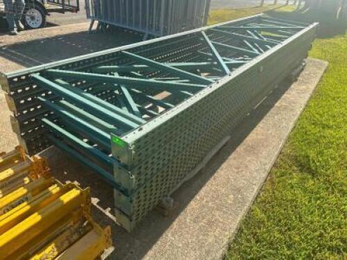 (3) SECTIONS OF 12' X 42" PALLET RACKING W/ 8' CROSS BEAMS