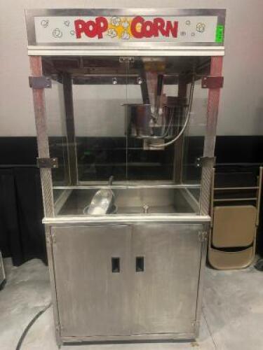 DESCRIPTION GOLD METAL 2011EDB 32 OZ POP CORN MACHINE BRAND / MODEL: GOLD METAL 2011EDB ADDITIONAL INFORMATION 120/208, 24 AMP SN# 00161. RETAILS NEW