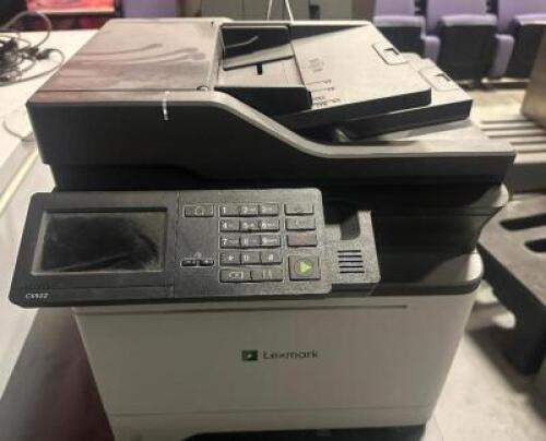 DESCRIPTION LEXMARK CX522 ALL IN ONE PRINTER BRAND / MODEL: LEXMARK CX522 LOCATION THEATER QTY 1