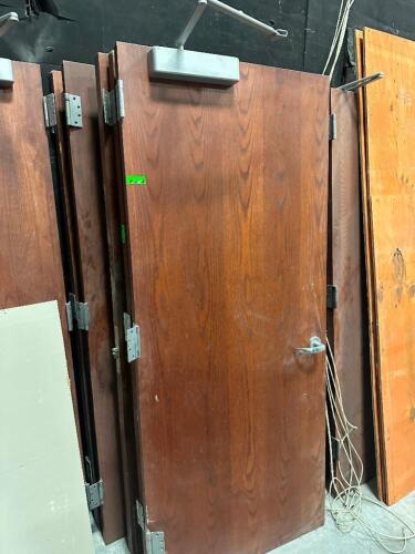 DESCRIPTION (3) 80" X 30" SOLID CORE 2 HOUR DOORS W/ OPENERS THIS LOT IS: SOLD BY THE PIECE SIZE 80" X 30" LOCATION LEFT SIDE CONSTRUCTION QTY 3