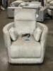 GARDLEY 38" FABRIC POWER SWIVEL RECLINER