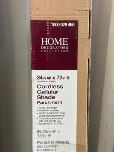(2) - 34" CORDLESS BLINDS