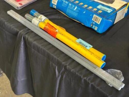 (4) - THREADED RODS AND HOSES