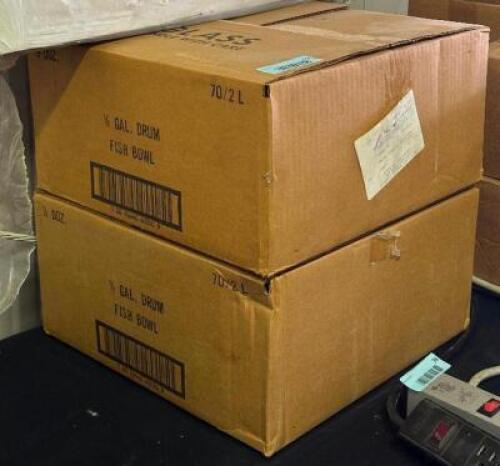 (2) - 12 CT. CASES OF 1/2 GAL. FISH BOWLS