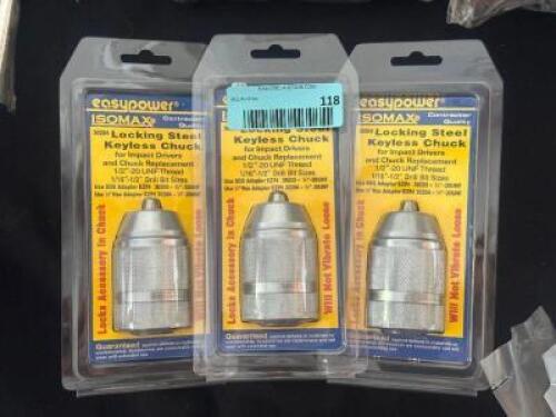 (3) - KEYLESS CHUCKS