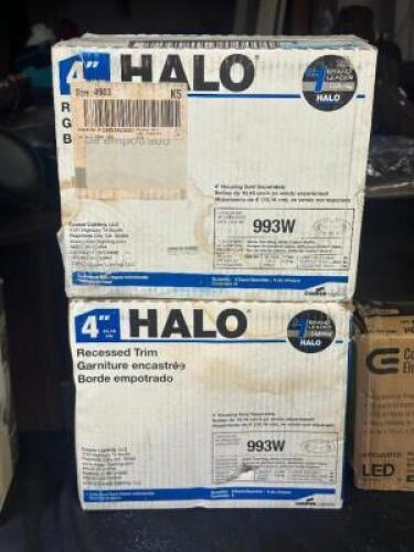 (2) - 6 CT. BOXES OF 993W 4" BAFFLE LIGHTS