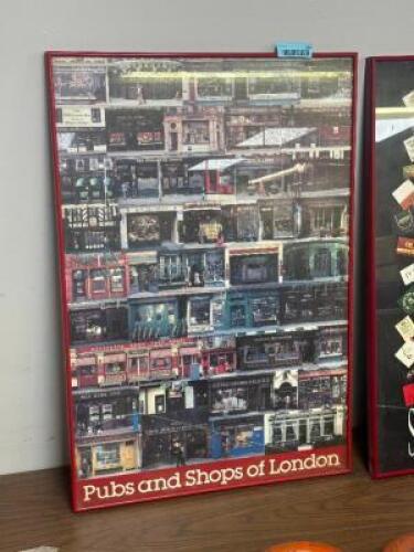 PUBS AND SHOPS OF LONDON FRAMED PRINT