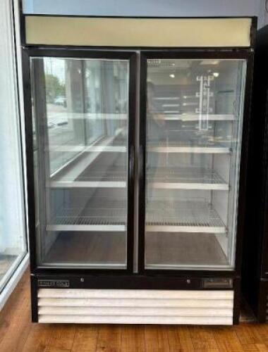 MAXX COLD TWO DOOR GLASS FREEZER MERCHANDISER.
