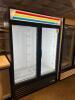 TRUE TWO DOOR GLASS DOOR MERCHANDISER COOLER. - 2