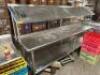 10' LEFT SIDE STAINLESS CLEAN TABLE W/ 10' RISER GLASS RACK DRYING SHELF - 2