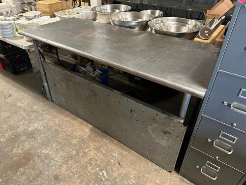 72" X 30" STAINLESS TABLE W/ LOWER GLAVIN ZED SHELF