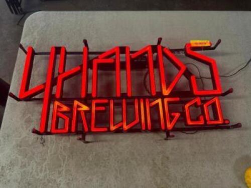 27" 4 HANDS BREWING COMPANY LED NEON STYLE SIGN