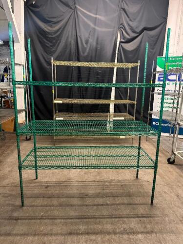 60" X 24" THREE TIER COATED WIRE SHELF