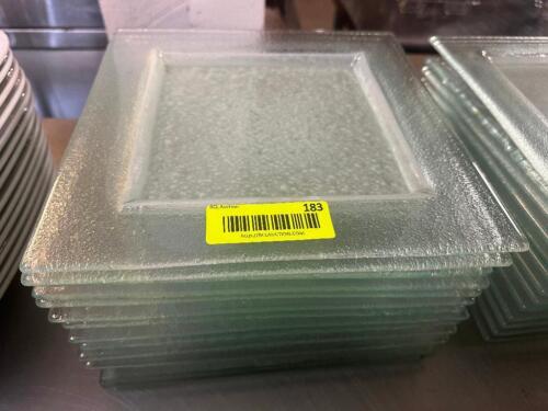 (12) 10" GLASS SALAD PLATES