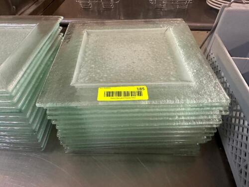 (12) 10" GLASS SALAD PLATES