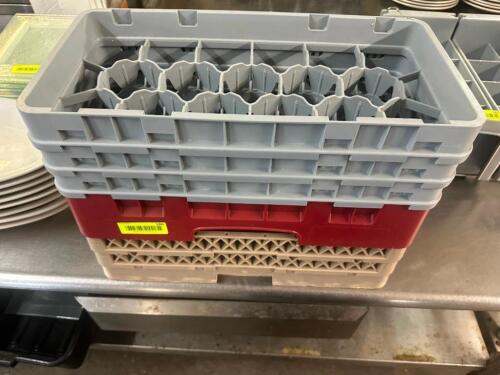 (2) EIGHT GROUP PLASTIC SILVERWARE RACKS