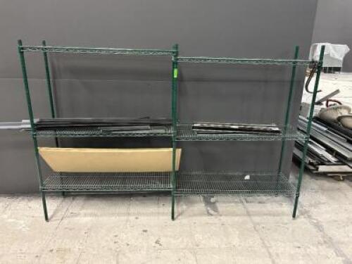 DESCRIPTION (2) 48" X 24" THREE TIER COATED WIRE SHELVES THIS LOT IS: SOLD BY THE PIECE QTY 2