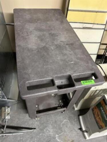 DESCRIPTION TWO TIER GREY PLASTIC UTLITIY CART QTY 1