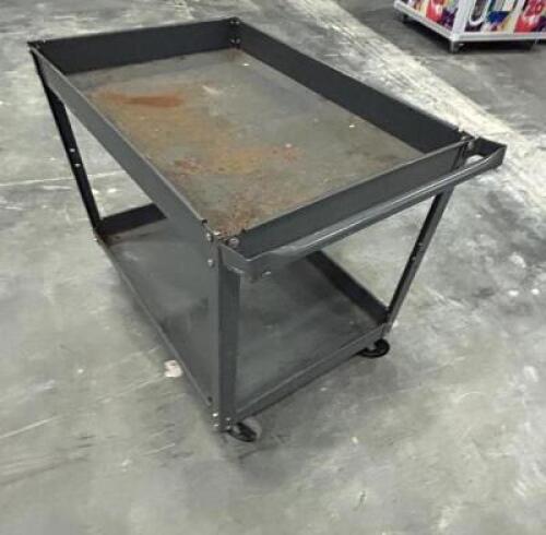 DESCRIPTION TWO TIERMETAL UTLITIY CART QTY 1
