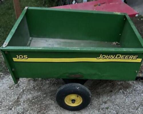DESCRIPTION JOHN DEER 10S TOW BEHIND YARD CART QTY 1