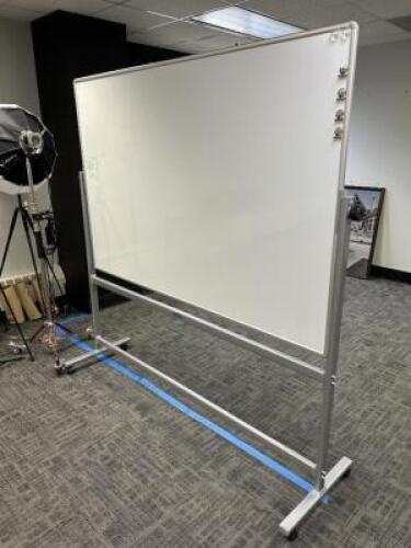 DESCRIPTION 8' X 4' DRY ERASE BOARD W/ STAND QTY 1