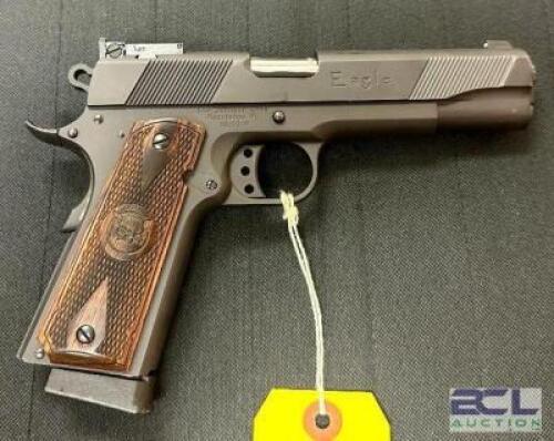 DESCRIPTION IVER JOHNSON EAGLE 45 ACP PISTOL BRAND / MODEL: IVER JOHNSON SERIAL # C000905 ADDITIONAL INFORMATION USED, COMES WITH CASE ADDITIONAL INFO