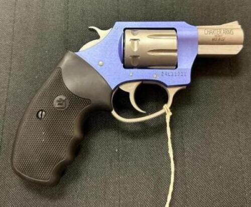 DESCRIPTION CHARTER ARMS LAVENDER LADY PATHFINDER 22LR PISTOL BRAND / MODEL: CHARTER ARMS SERIAL # 24L11321 ADDITIONAL INFORMATION COMES WITH CASE ADD