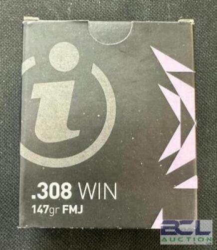 DESCRIPTION (7) 20CT BOXES OF 308 WINCHESTER FULL METAL JACKET AMMO BRAND / MODEL: IGMAN ADDITIONAL INFORMATION 147 GRAIN SIZE $24.99 EACH LOCATION AM