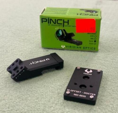 DESCRIPTION PINCH ADJUSTABLE OUTSET MOUNT BRAND / MODEL: VIRIDIAN OPTICS SIZE OPTICS COUNTER LOCATION ONE MONEY QTY 1