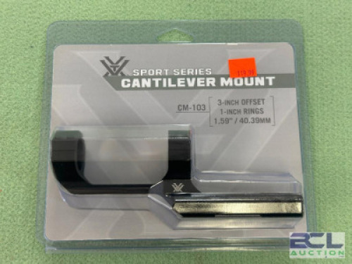 DESCRIPTION SPORT SERIES CANTILEVER MOUNT BRAND / MODEL: VORTEX OPTICS SIZE OPTICS COUNTER LOCATION ONE MONEY QTY 1
