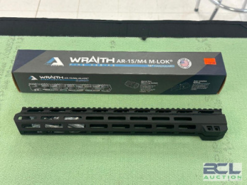 DESCRIPTION WRATH FIRE SERIES AR 15 / M4 M LOCK HANDGUARD BRAND / MODEL: AIM SPORTS SIZE OPTICS COUNTER LOCATION ONE MONEY QTY 1