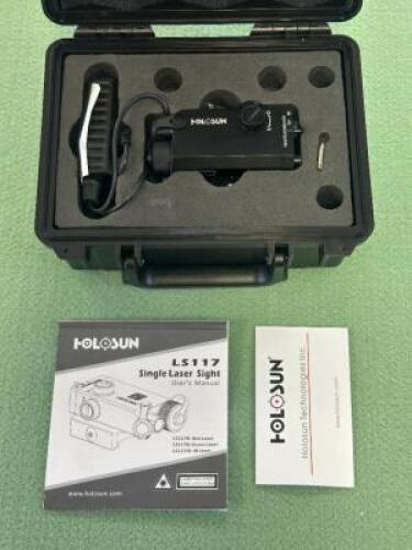 DESCRIPTION SINGLE LASER IGHT BRAND / MODEL: HOLOSUN SIZE OPTICS COUNTER LOCATION ONE MONEY QTY 1