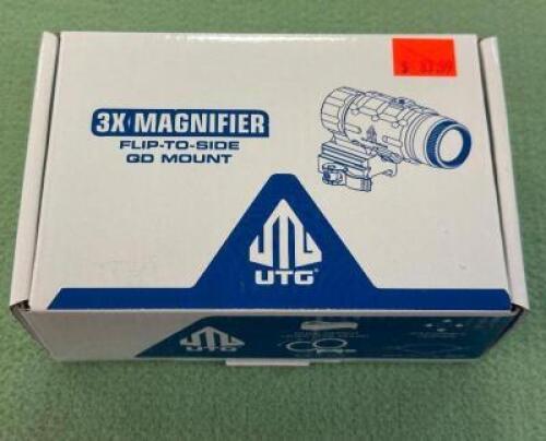 DESCRIPTION FLIP TO SIDE MAGNIFIER BRAND / MODEL: UTG SIZE OPTICS COUNTER LOCATION ONE MONEY QTY 1