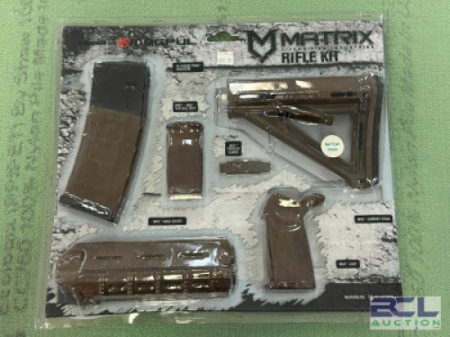 DESCRIPTION MAGPUL RIFLE KIT BRAND / MODEL: MATRIX SIZE OPTICS COUNTER LOCATION ONE MONEY QTY 1