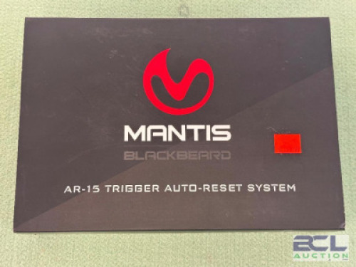 DESCRIPTION BLACKBEARD AR 15 TRIGGER AUTO RESET SYSTEM BRAND / MODEL: MANTIS SIZE OPTICS COUNTER LOCATION ONE MONEY QTY 1