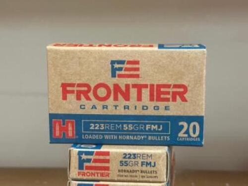 DESCRIPTION (5) - BOXES OF RIFLE AMMO BRAND / MODEL: HORNADY SIZE OPTICS COUNTER LOCATION SOLD BY THE PIECE QTY 5