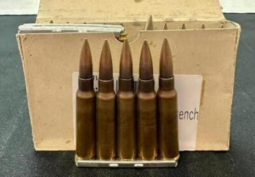 DESCRIPTION (7) 20CT BOXES OF 7.5X54 FRENCH AMMO SIZE $29.99 EACH LOCATION AMMO WALL QTY 7