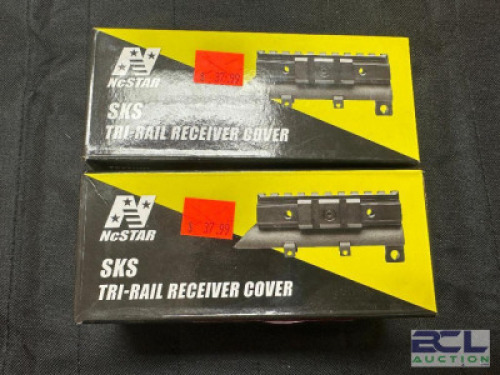 DESCRIPTION (2) NCSTAR SKS TRI-RAIL RECEIVER COVERS. BRAND / MODEL: MTSKS ADDITIONAL INFORMATION RETAIL FOR $37.99 EACH THIS LOT IS: SOLD BY THE PIECE
