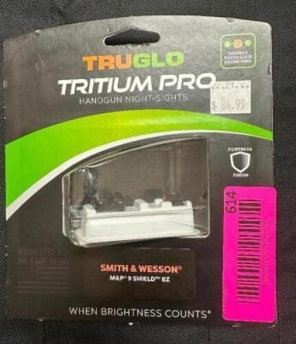 DESCRIPTION TRUGLO TG231MP4C FIBER OPTIC HANDGUN SIGHTS FOR SMITH AND WESSON MP9 BRAND / MODEL: TRUGLO TG231MP4C ADDITIONAL INFORMATION RETAILS FOR $8