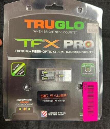 DESCRIPTION TRUGLO FIBER OPTIC HANDGUN SIGHTS FOR SIG SAUER BRAND / MODEL: TRUGLO TG13SG1PC ADDITIONAL INFORMATION RETAILS FOR $124.99 LOCATION GUN CO