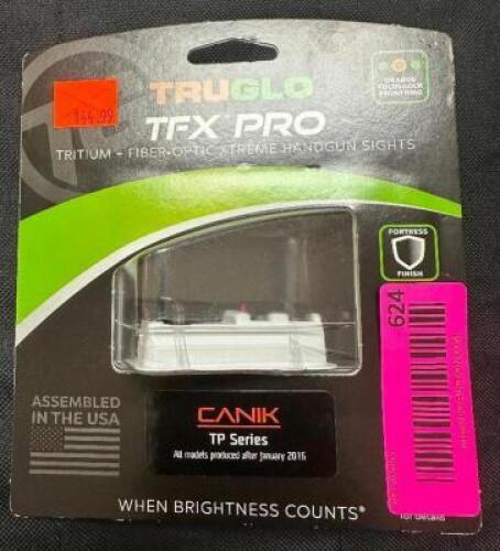 DESCRIPTION TRUGLO TG13KS1PC FIBER OPTIC SIGH FOR CANIK TP SERIES BRAND / MODEL: TRUGLO TG13KS1PC ADDITIONAL INFORMATION RETAILS FOR $144.99 LOCATION