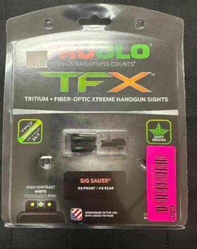 DESCRIPTION TRUGLO FIBER OPTIC HANDGUN SIGHTS FOR SIG SAUER BRAND / MODEL: TRUGLO TG13SGA2 ADDITIONAL INFORMATION RETAILS FOR $124.99 LOCATION GUN COU